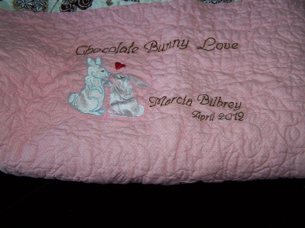Chocolate Bunny Love (The Quilt Pattern is Bunnies and Stars)